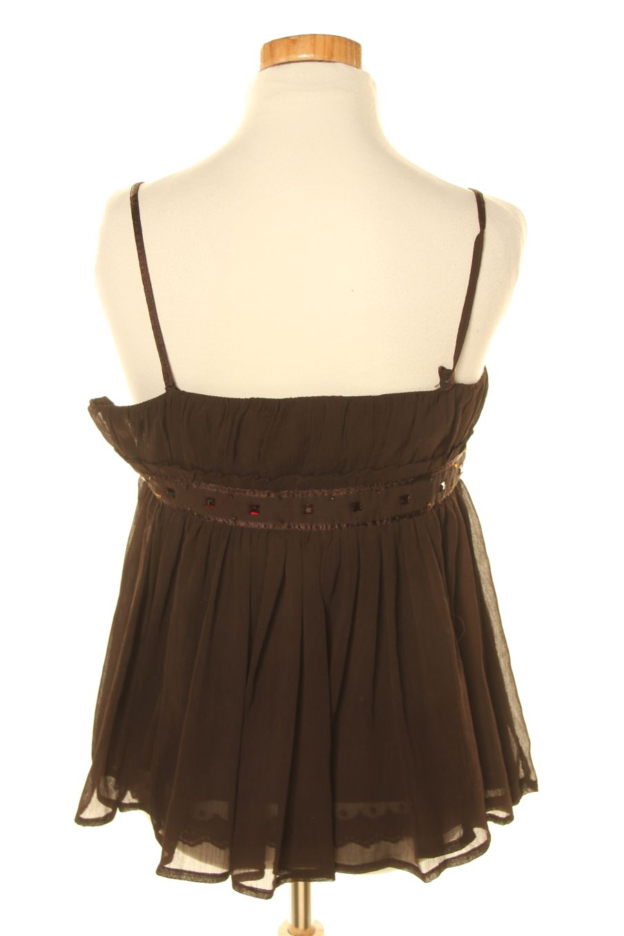 Top de Zara de la talla S, de color marrón