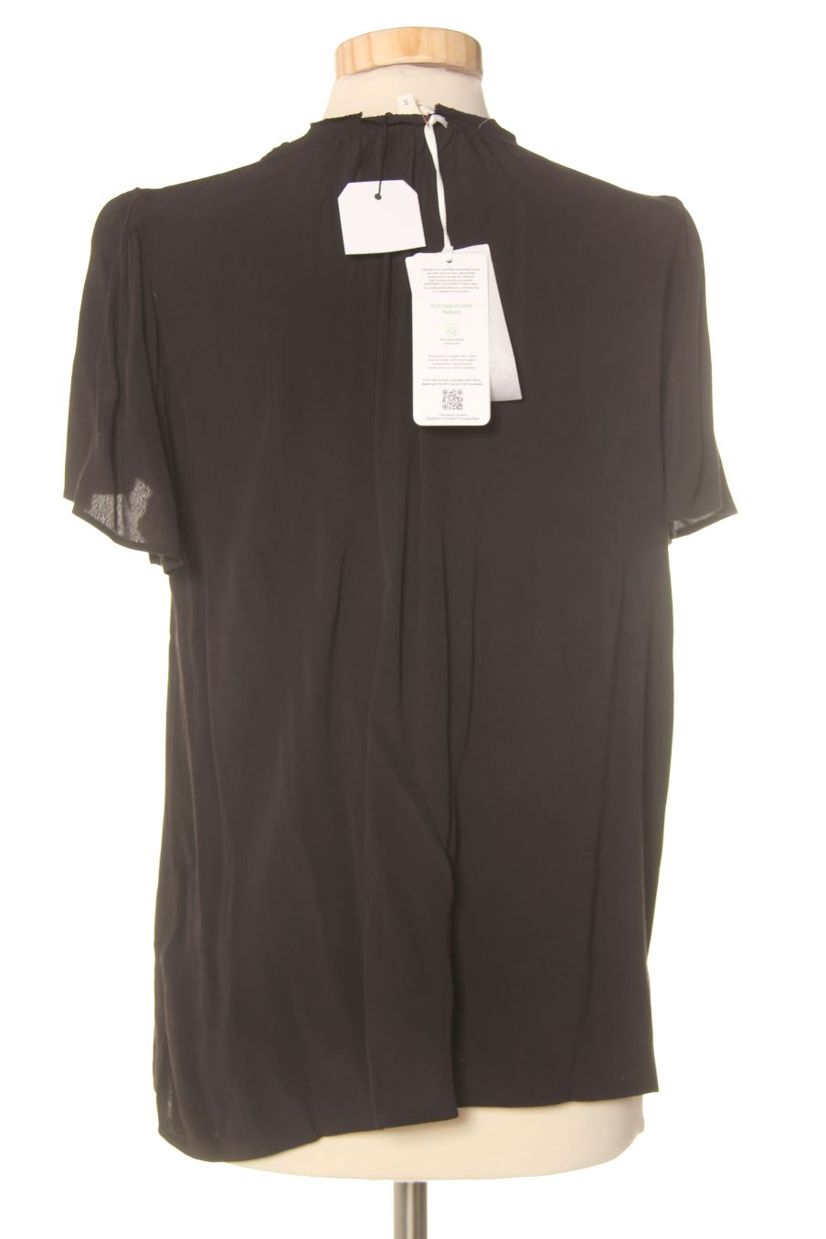 Blouse à manches courtes Grace&Mila de la taille S, de couleur noir