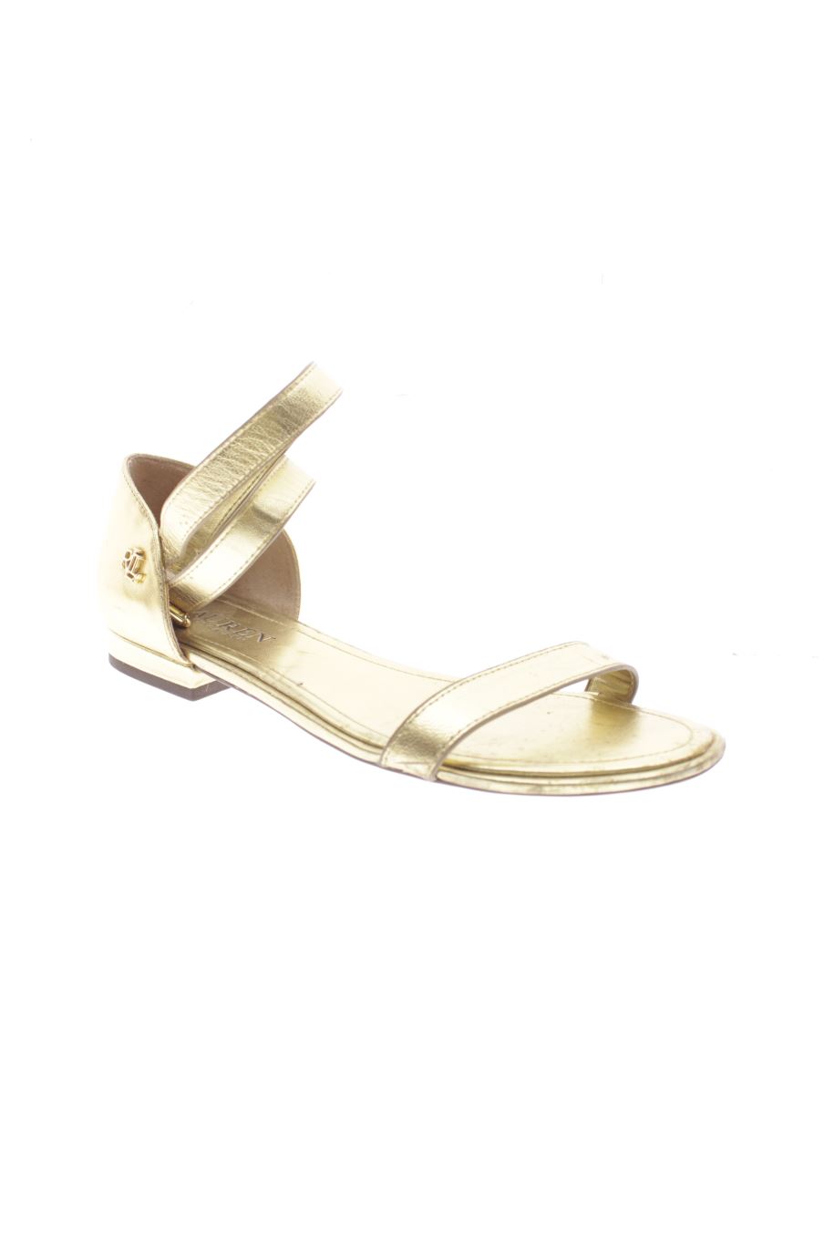 Sandalias planas de Ralph Lauren de la talla 37, de color dorado de