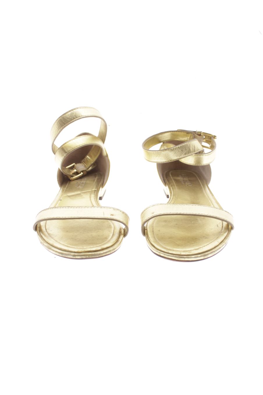 Sandalias planas de Ralph Lauren de la talla 37, de color dorado de