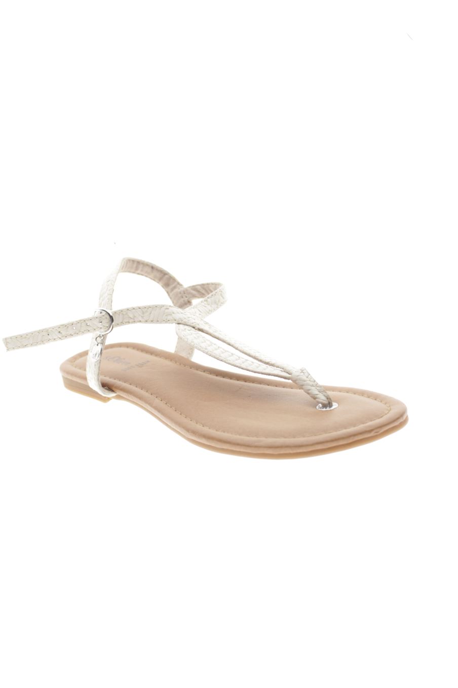 Sandalias planas de s.Oliver de la talla 38, de color blanco de