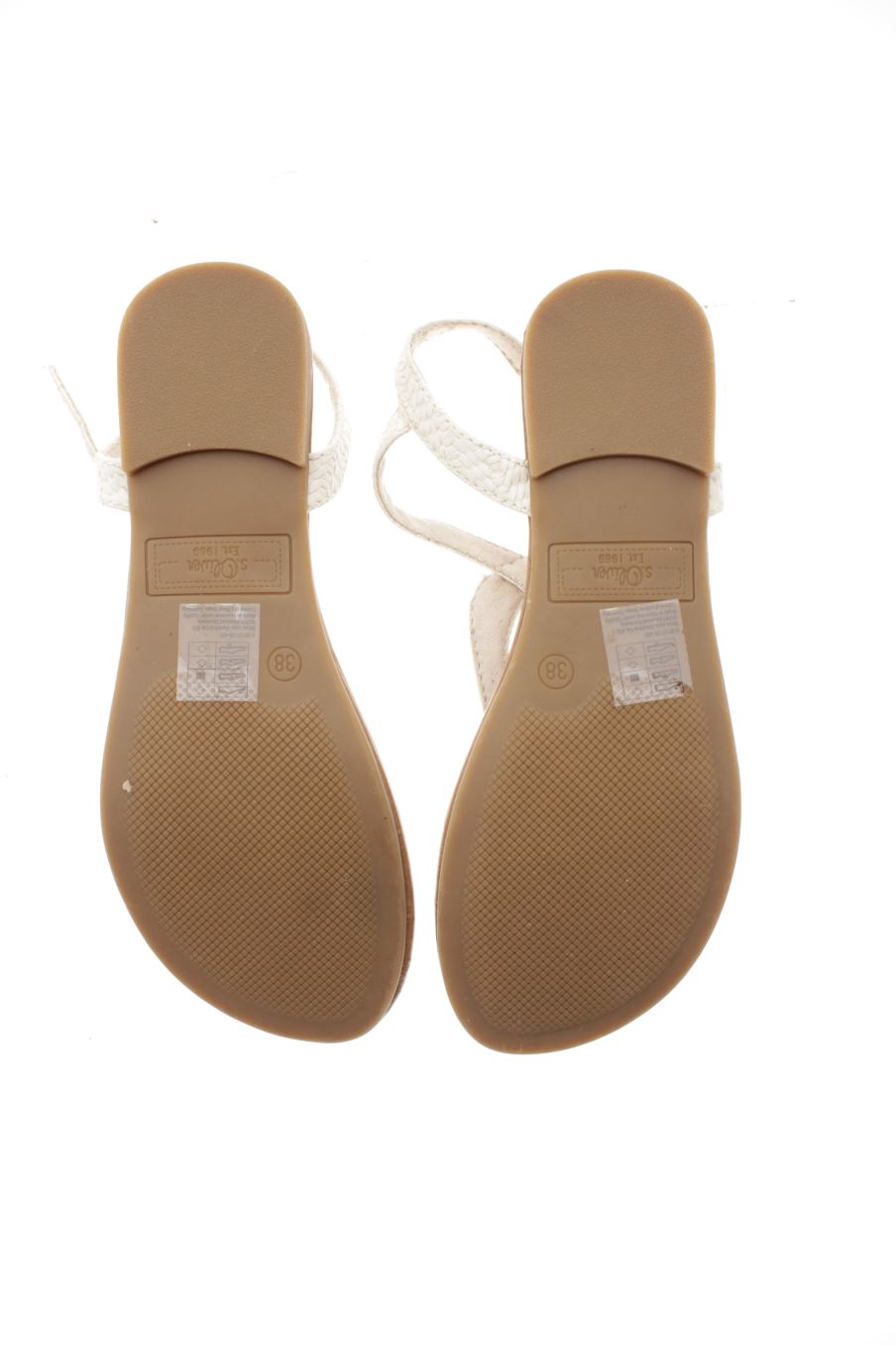 Sandalias planas de s.Oliver de la talla 38, de color blanco de