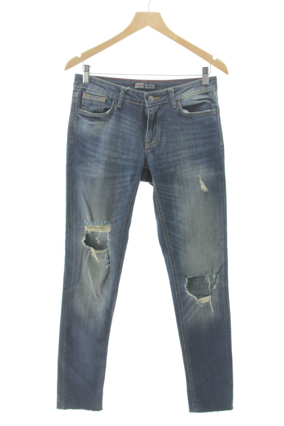 Jeans Zara de la taille 34, de couleur bleu de denim