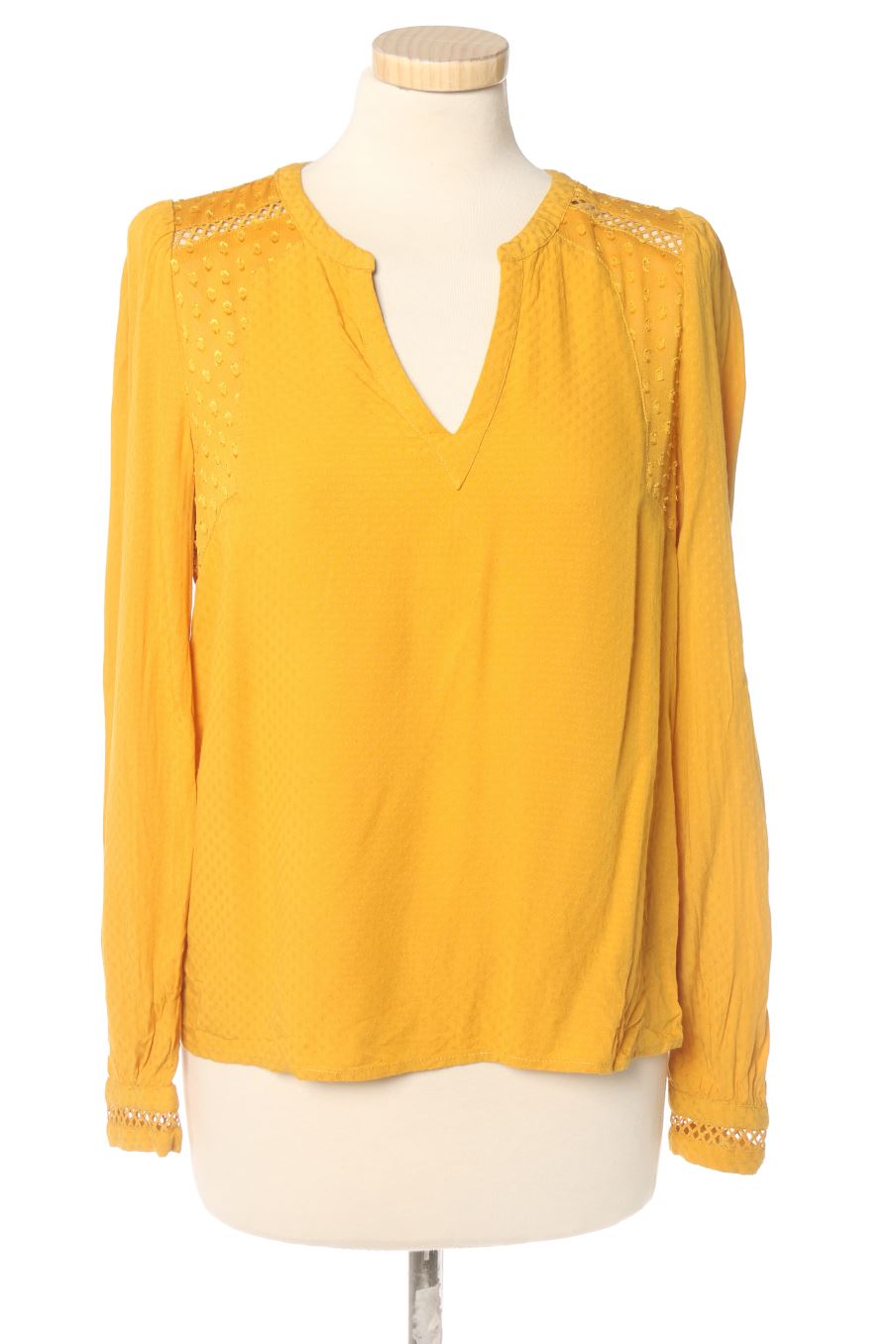 Blouse à manches longues Naf Naf de la taille 36, de couleur moutarde