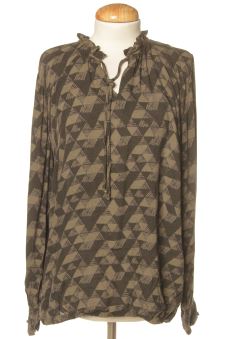 Langärmelige Bluse L Kaffe