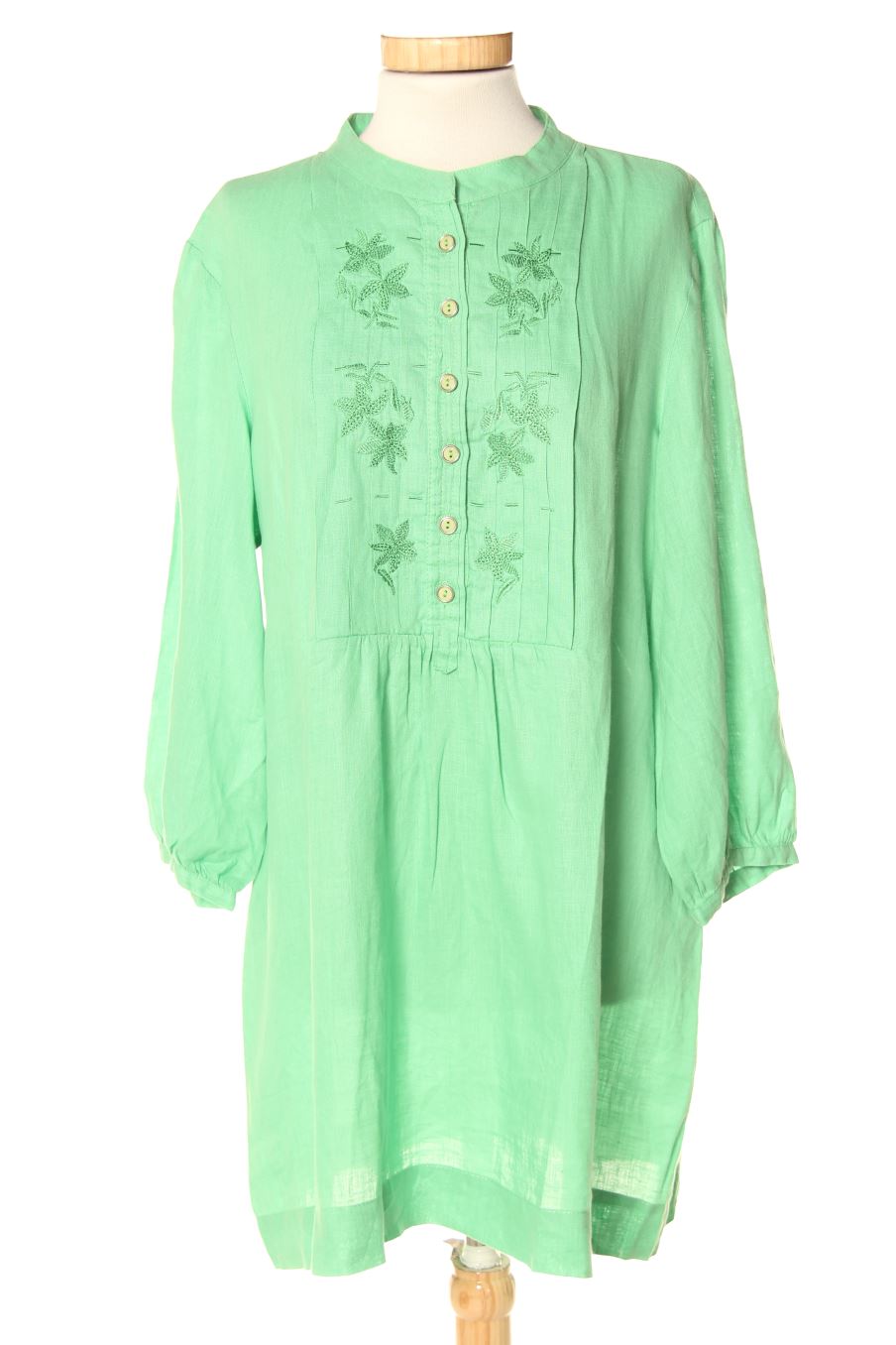 Blouse à manches longues Yera de la taille 46, de couleur vert