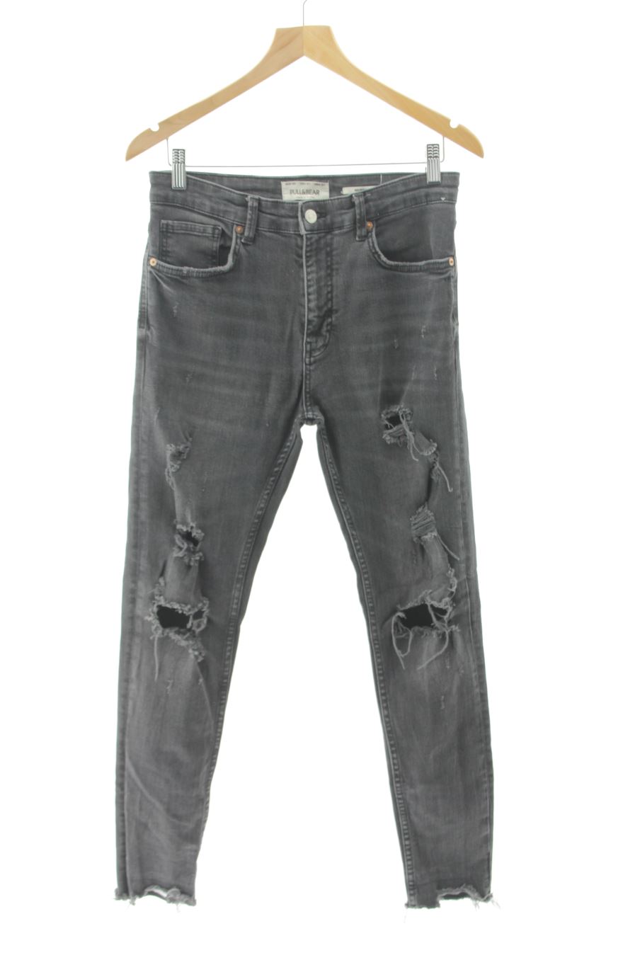 Jeans Zara de la taille 40, de couleur gris de denim