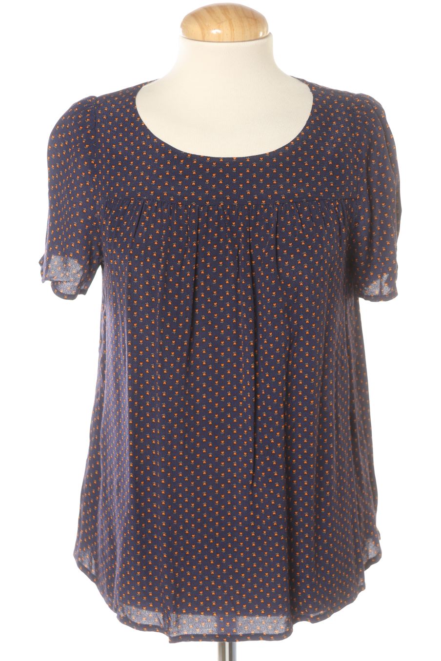 Kurzärmelige Bluse von Ba&sh Größe XS, Farbe Marineblau, für