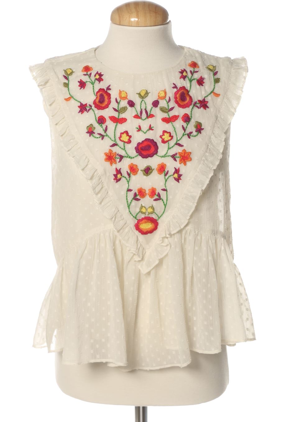 Blouse à manches courtes ZARA TRAFALUC de la taille XS, de couleur fleurs