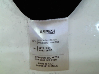 Falda de Aspesi de la talla 44, de color negro de terciopelo