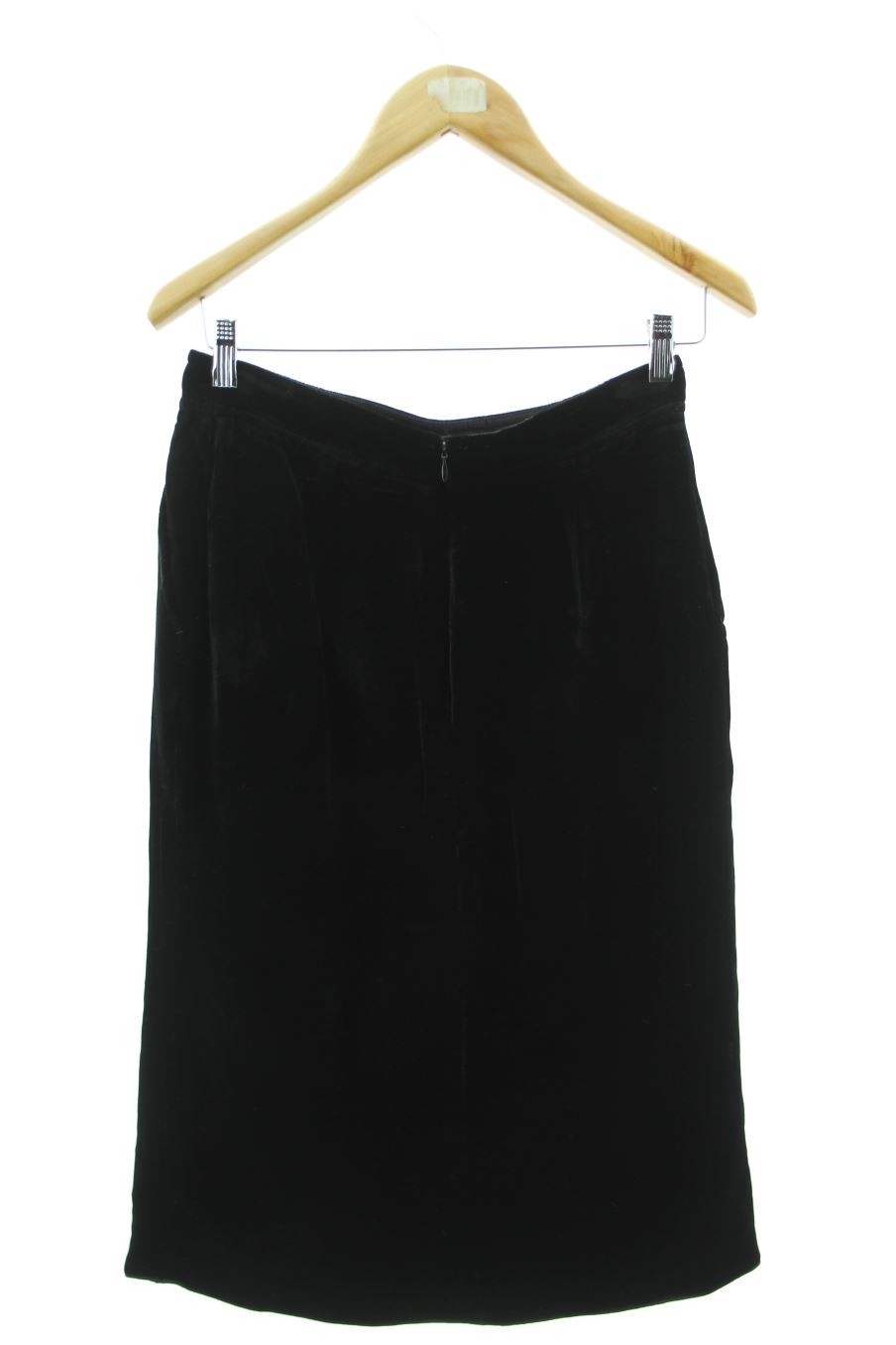 Falda de Aspesi de la talla 44, de color negro de terciopelo
