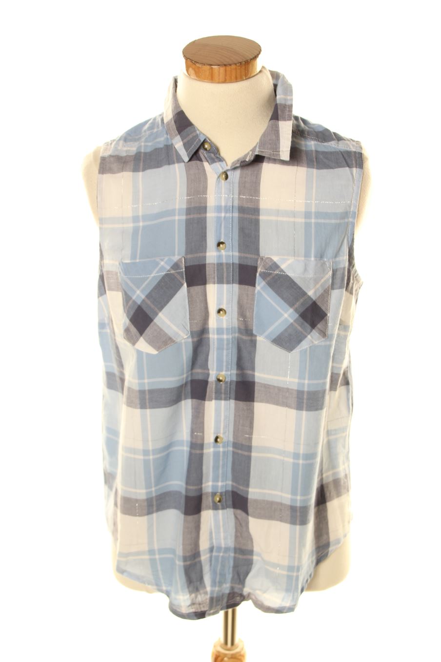 Camisa sin mangas de Creeks de la talla 38, de color cuadros