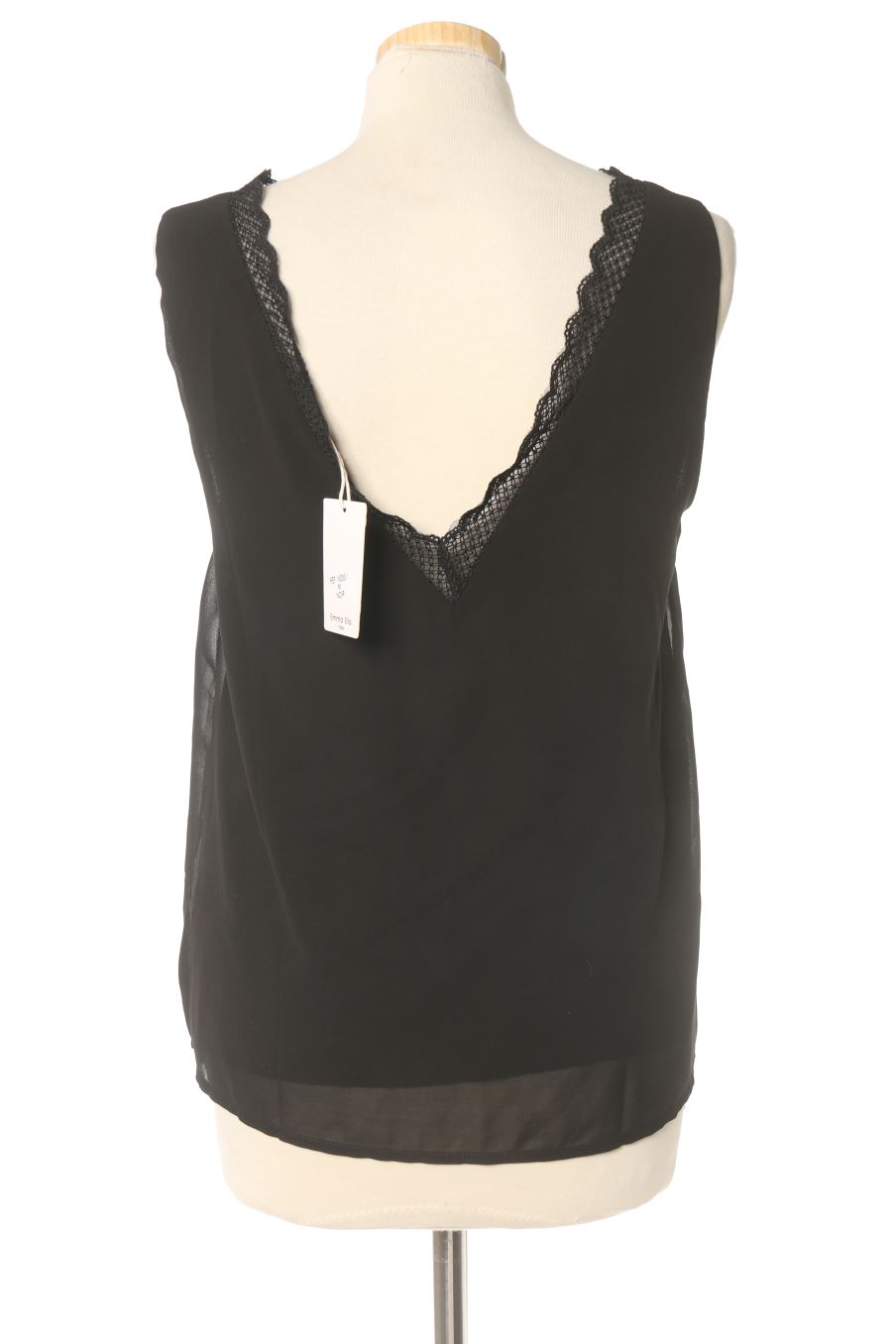 Blouse à manches courtes EMMA ELLA PARIS de la taille M, de couleur noir