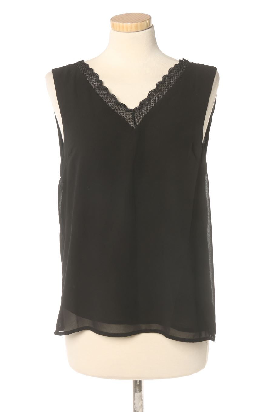 Blouse à manches courtes EMMA ELLA PARIS de la taille M, de couleur noir