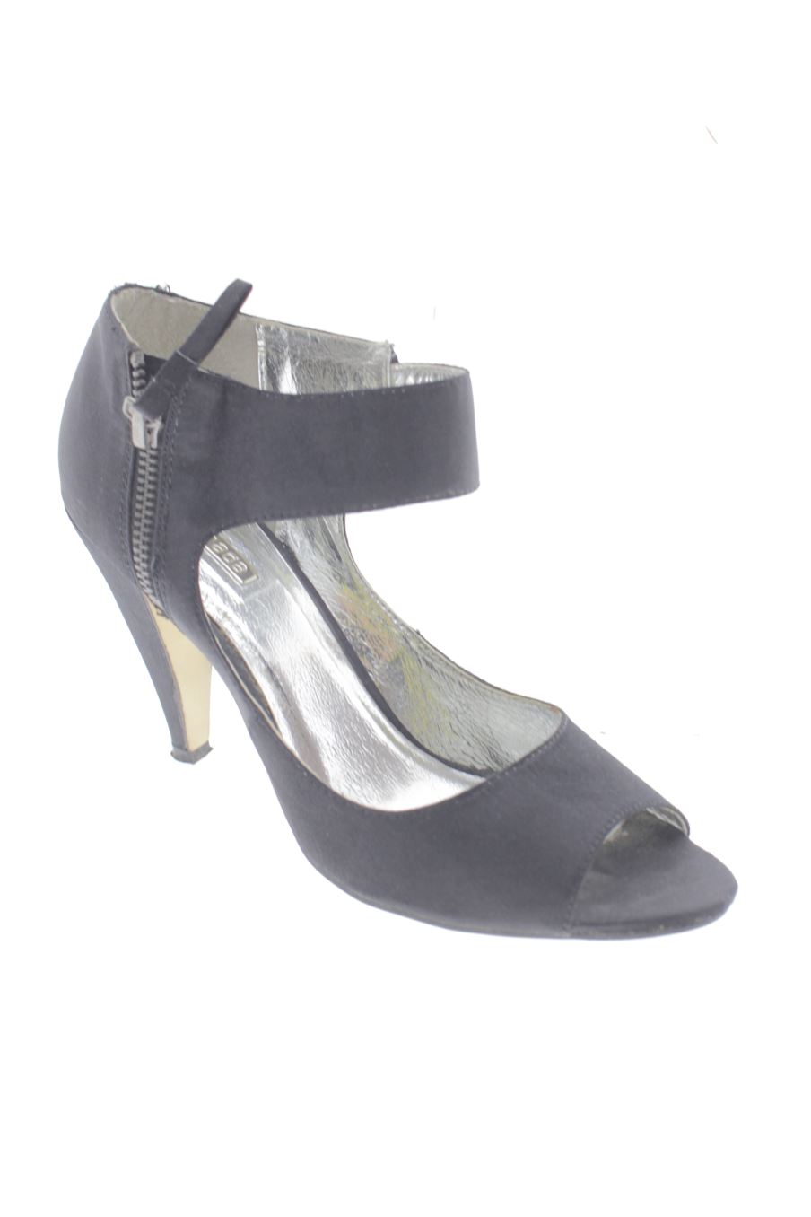 Sandalias tacon de la strada de la talla 38, de color negro de
