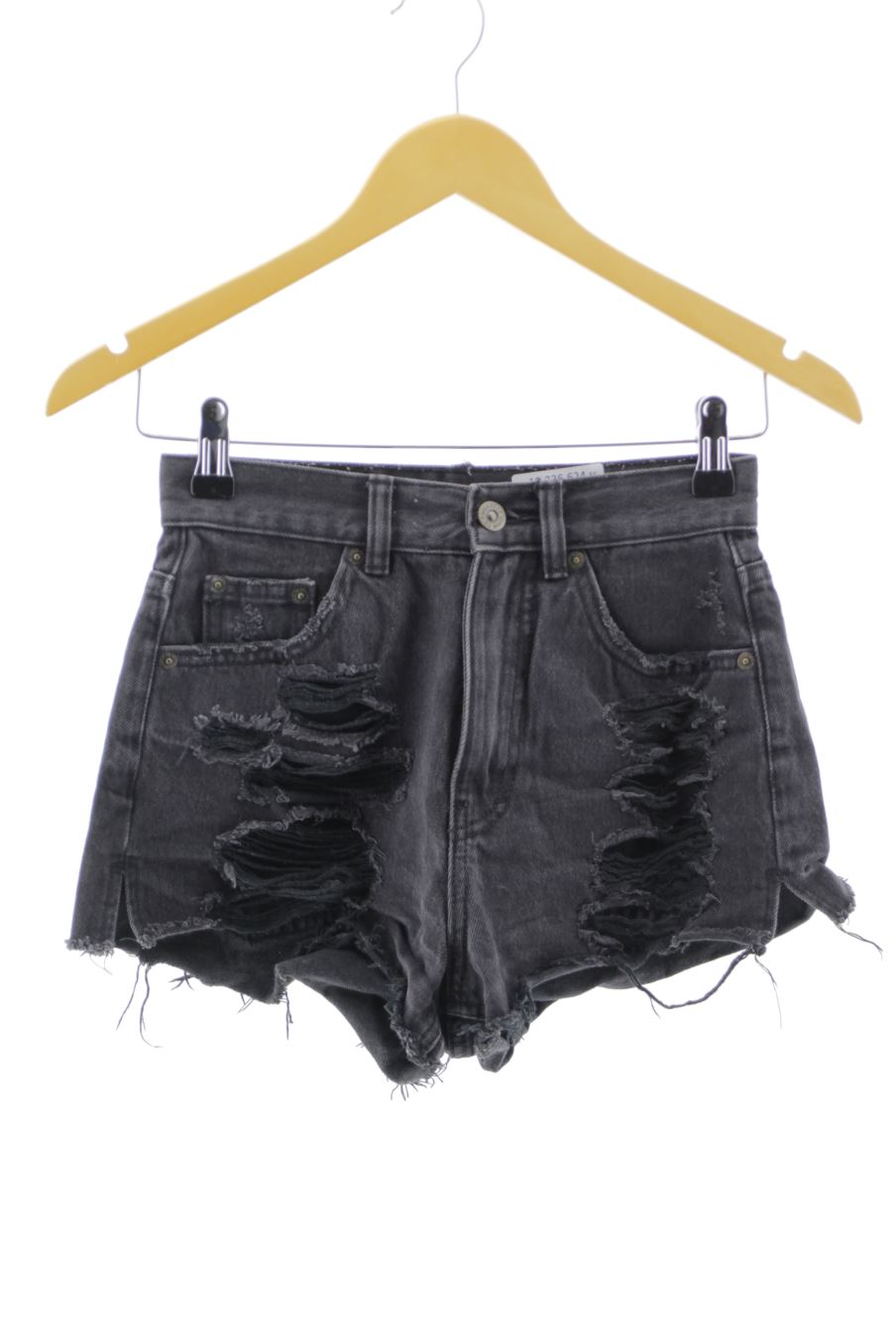 Shorts Pull & Bear de la taille 32, de couleur noir de denim
