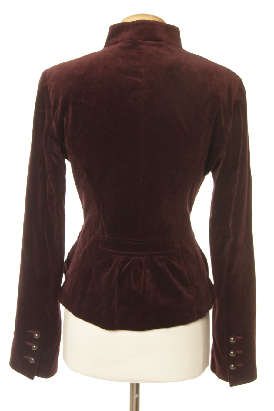 Cazadora de Caroll de la talla 36, de color morado de terciopelo