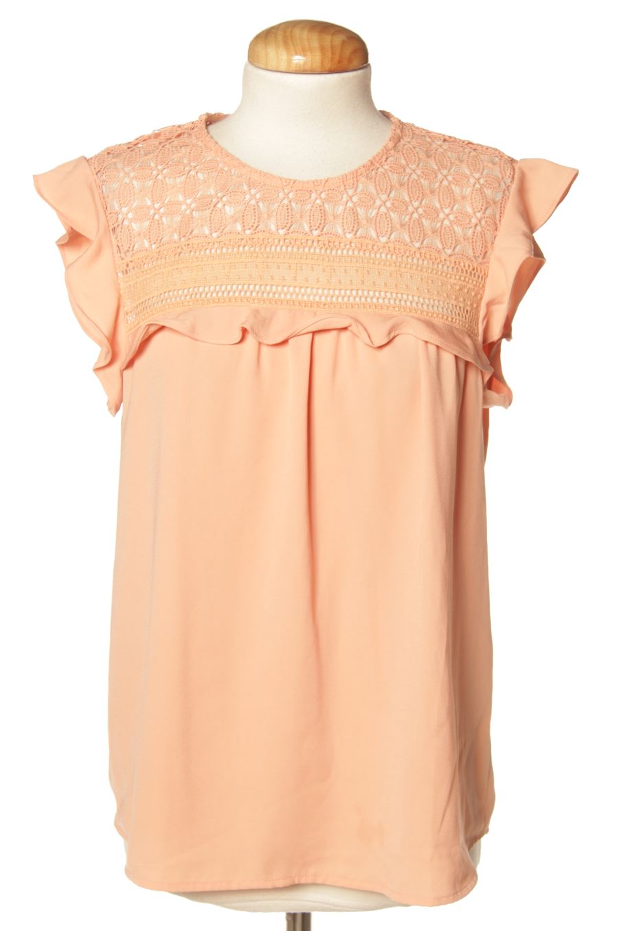 Blusa de manga corta de Mango de la talla S, de color coral