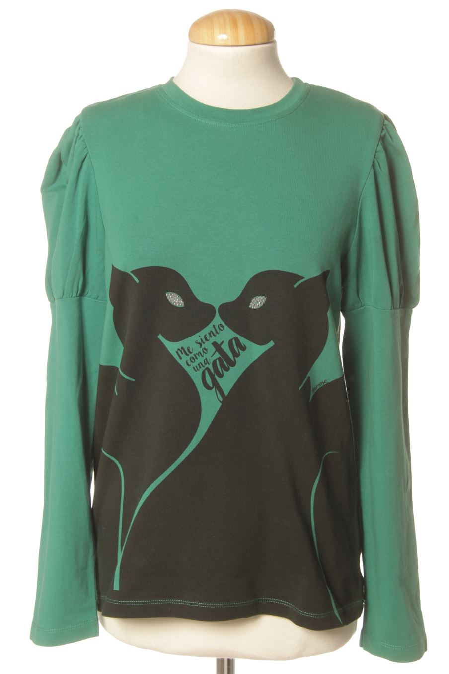 T-shirt à manches longues Animosa de la taille M, de couleur vert