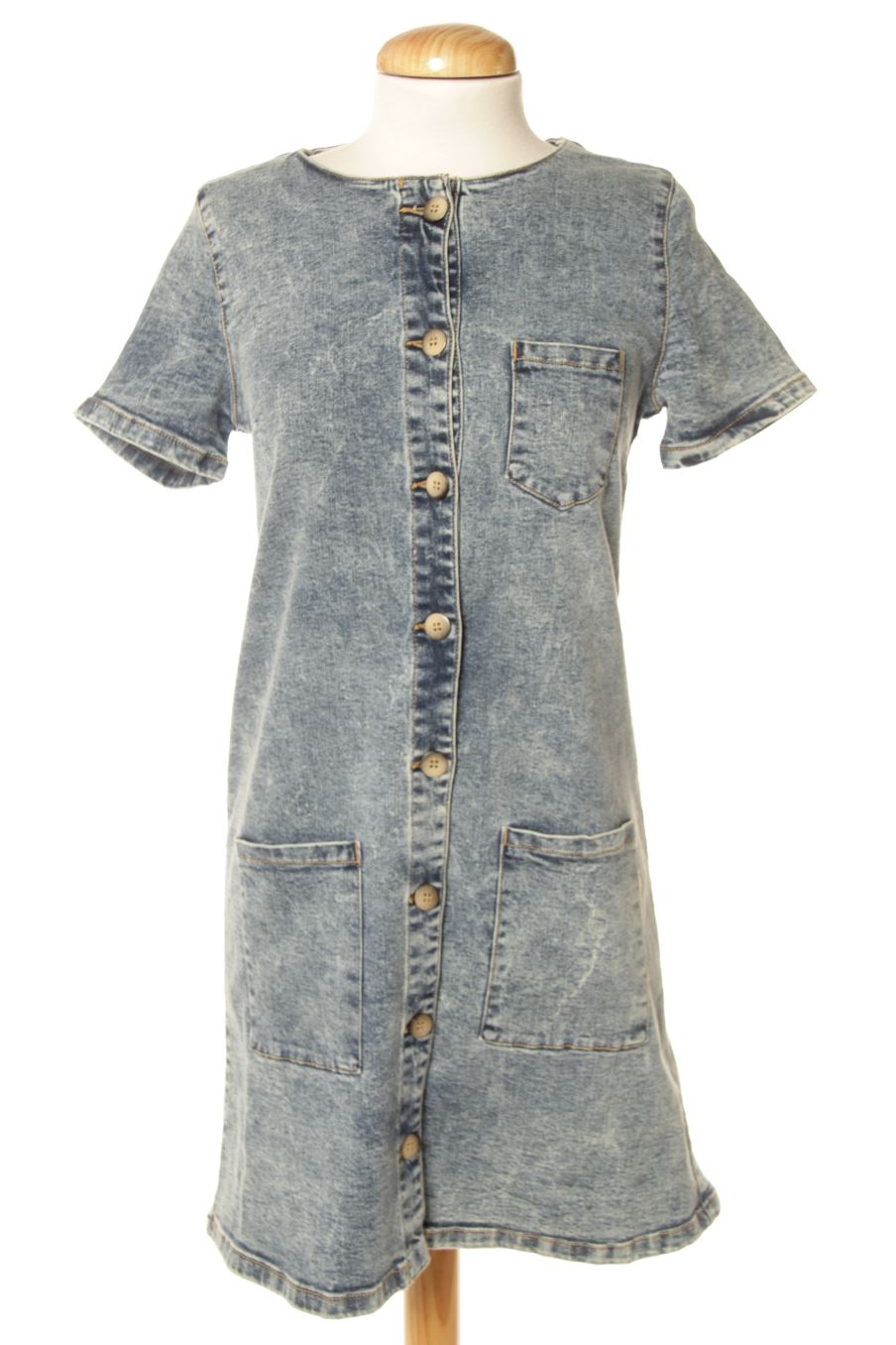 Robe casual Hakei de la taille S, de couleur bleu de denim