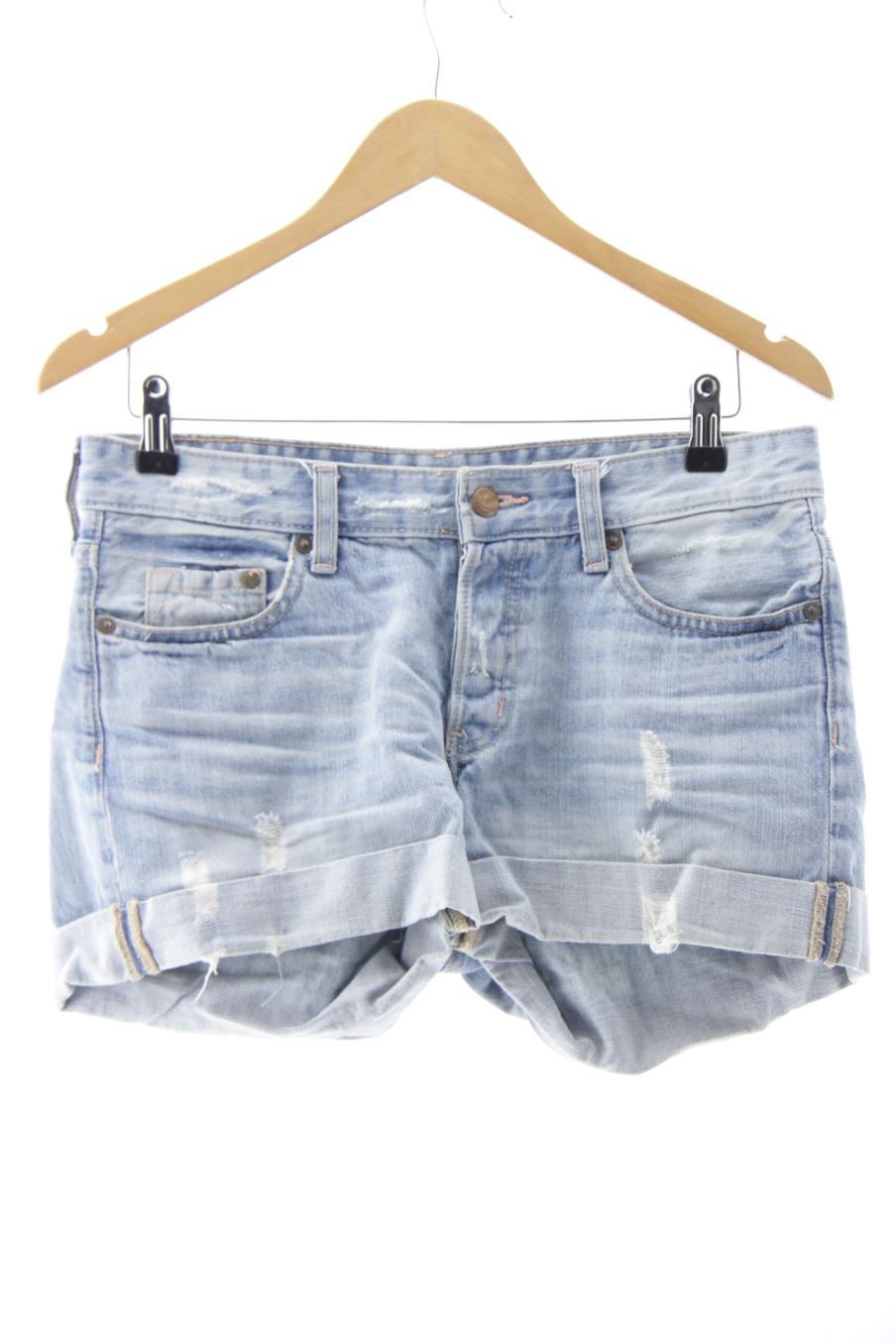 Shorts H&M de la taille 34, de couleur bleu de denim