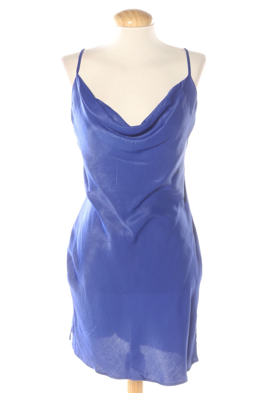 Robe casual Bershka de la taille L, de couleur bleu