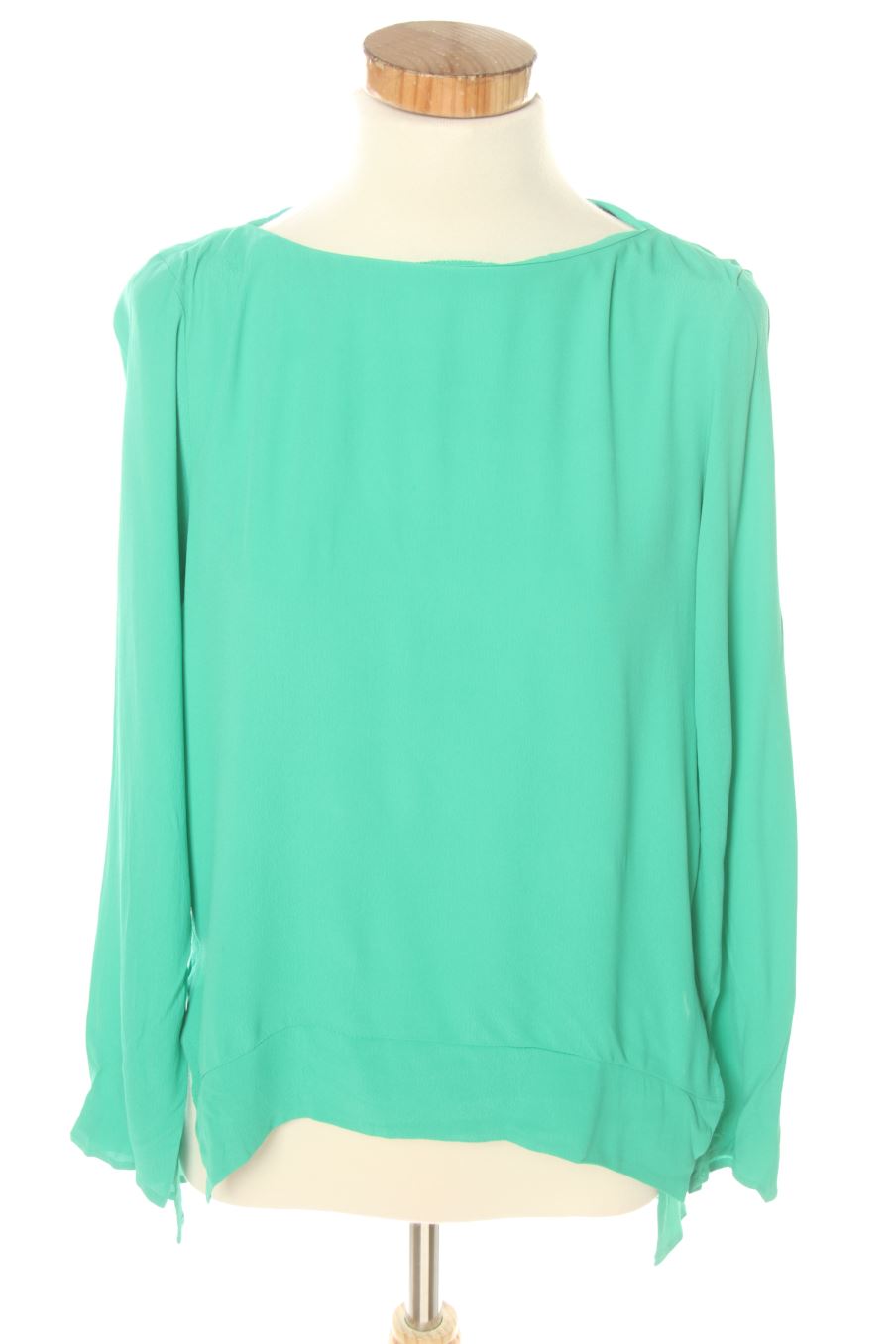 Langärmelige Bluse von Zara Größe XS, Farbe Grün, für