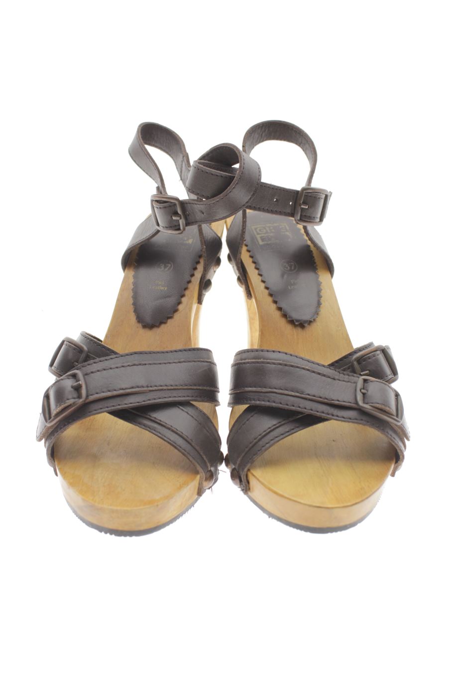 Sandalias tacon de Gioseppo de la talla 37, de color marrón de