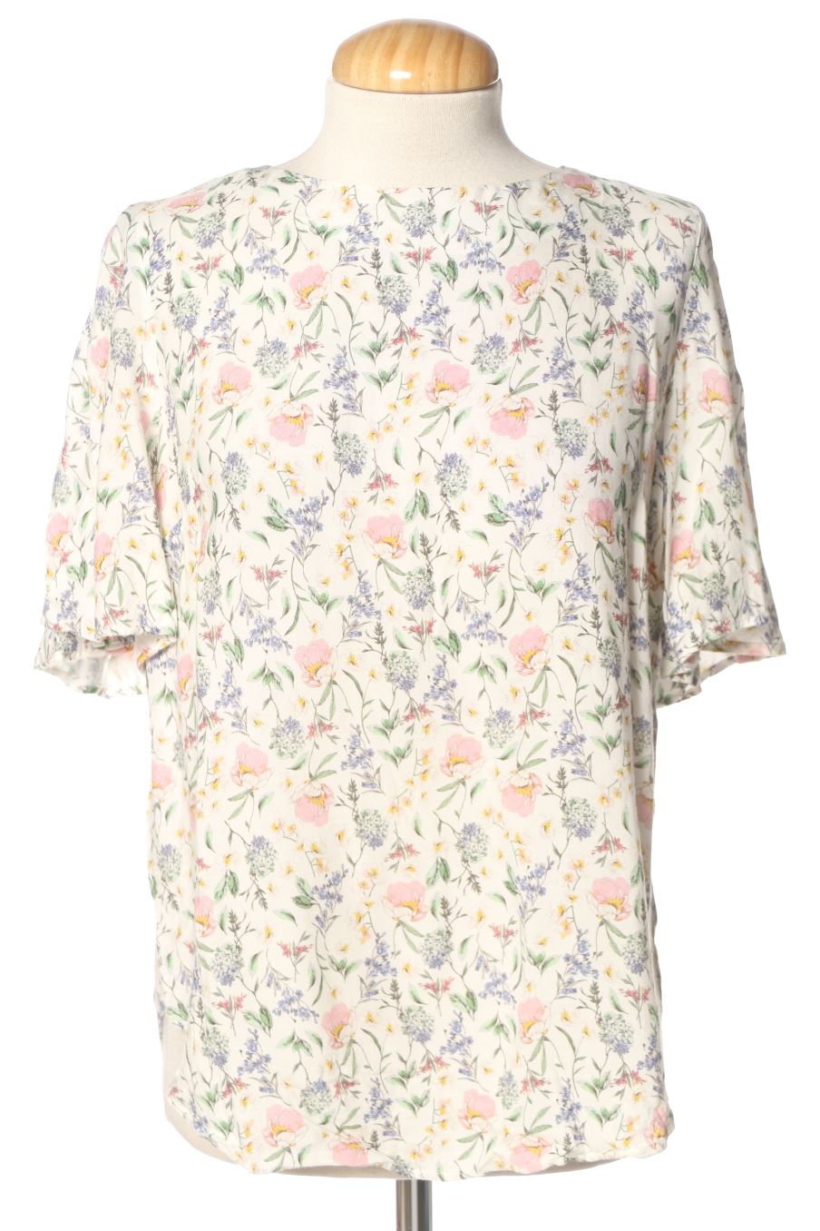 Blouse à manches courtes H&M de la taille 38, de couleur fleurs