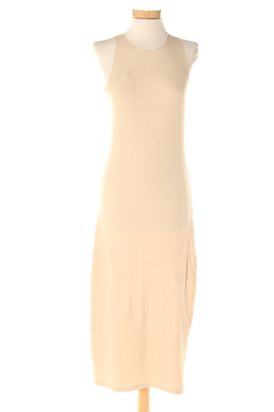Robe casual Pull & Bear de la taille L, de couleur beige