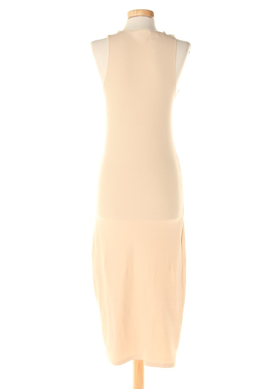 Robe casual Pull & Bear de la taille L, de couleur beige