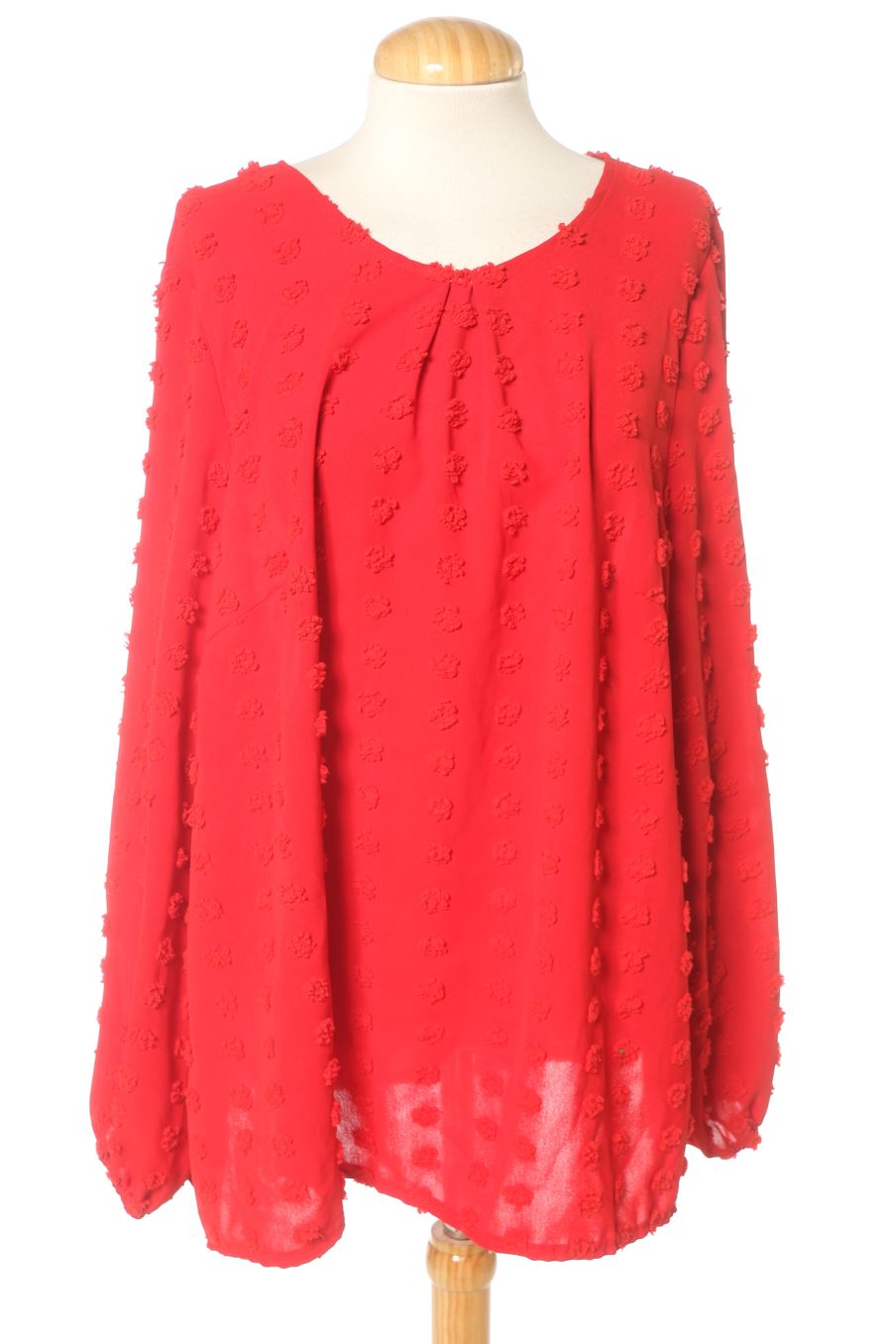 Blusa a maniche lunghe de PERCENTIL de la talla SUPER XXL, de color rosso