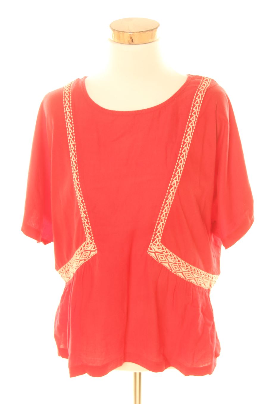 Blouse à manches courtes Mango de la taille XS, de couleur rouge