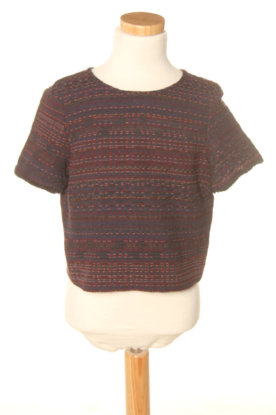 Kurzärmelige Bluse von Pull & Bear Größe S, Farbe Aufdruck, für