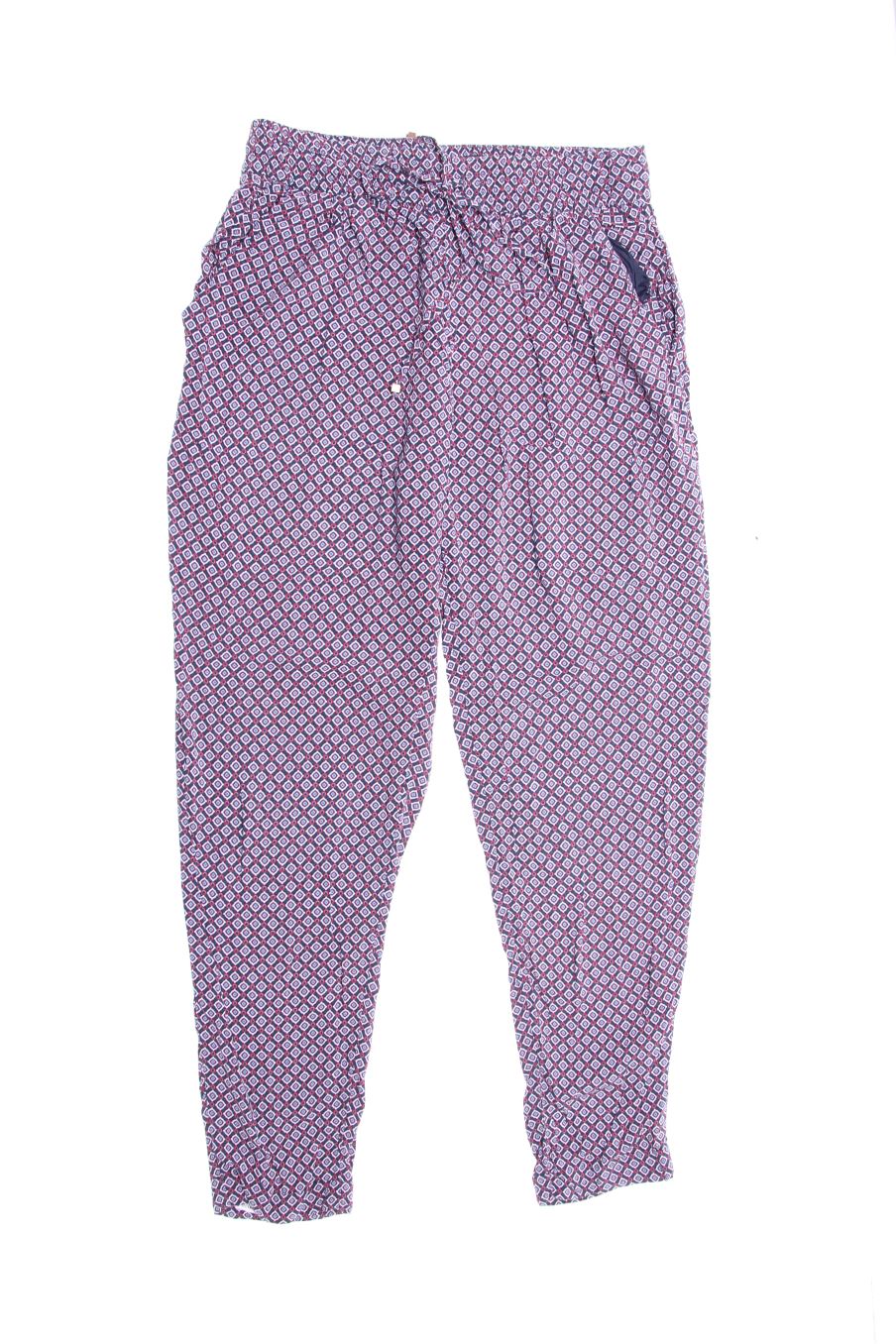 Pantalon Capri Zara Femme Taille L - Imprimé Gris à Carreaux - Poches à Volants - Neuf Avec étiquettes