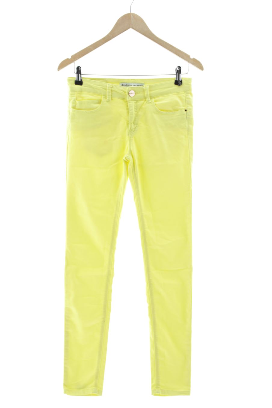 Vaquero de Stradivarius de la talla 38, de color amarillo de ropa vaquera