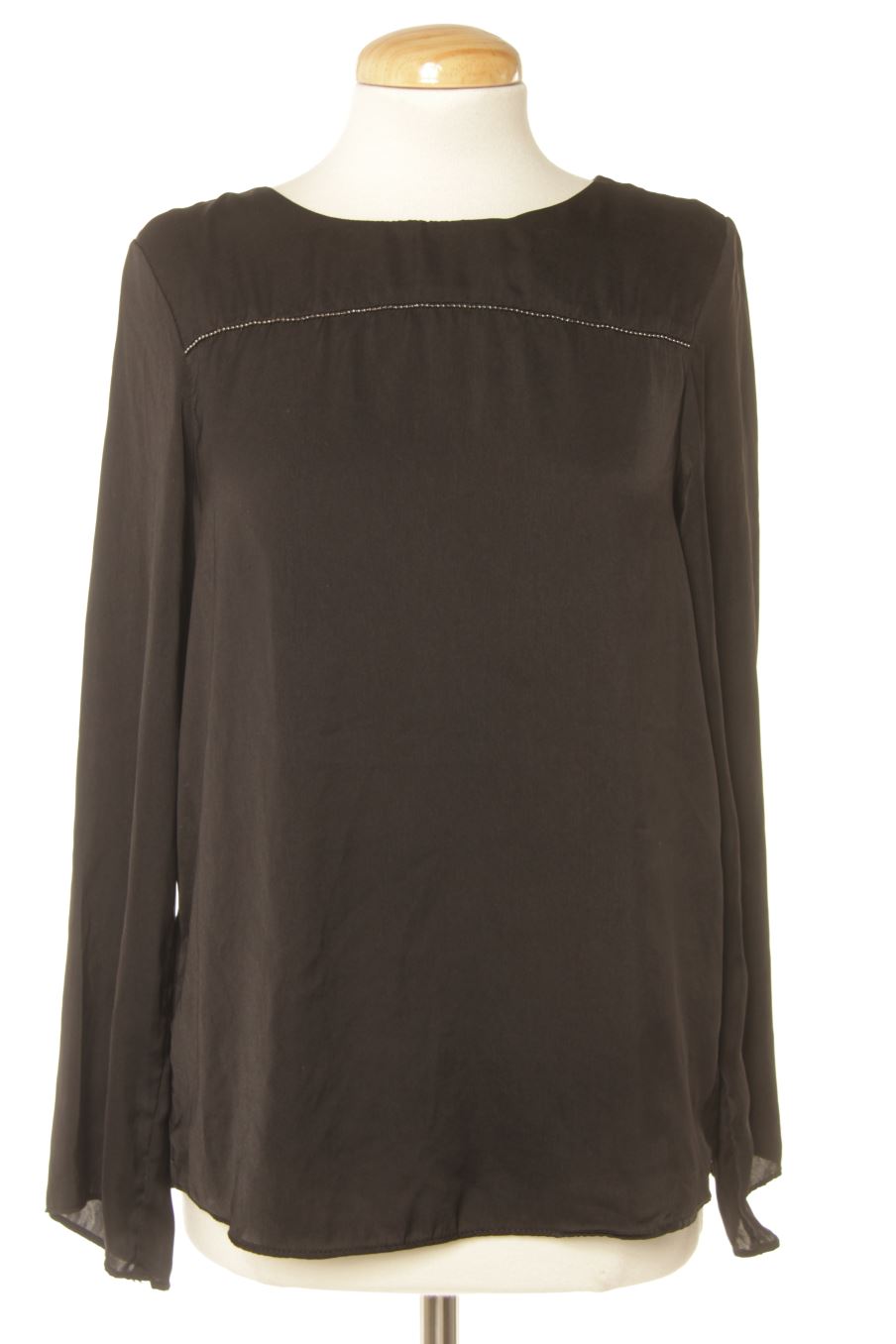 Blouse à manches longues Zara de la taille S, de couleur noir