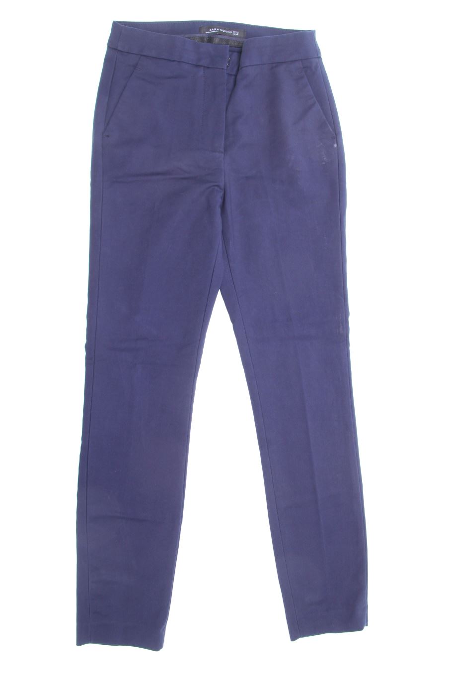 Pantalon Zara de la taille 34, de couleur bleu marine