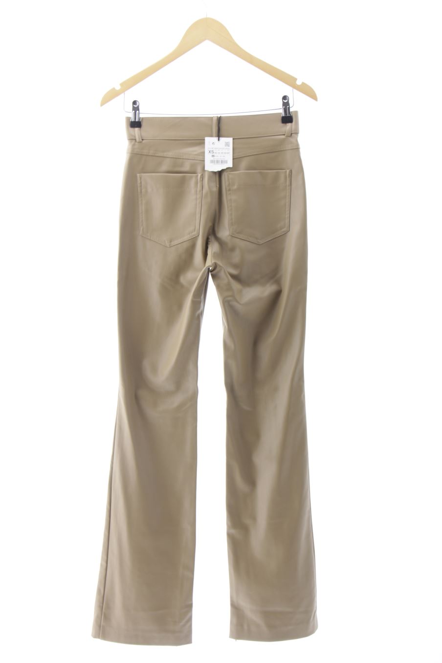Pantalón de Zara de la talla XS, de color marrón de sintético