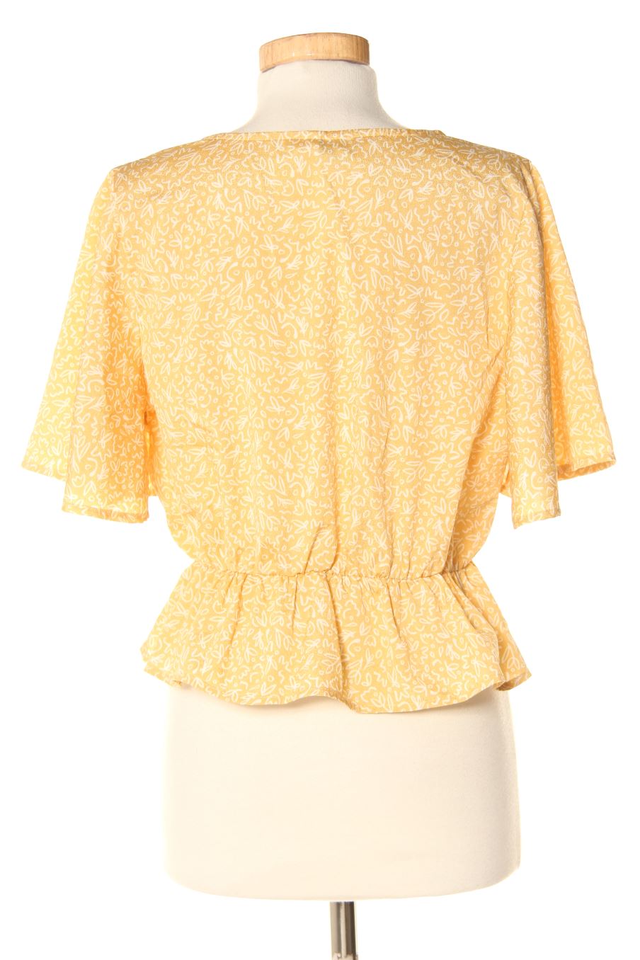 Blouse à manches courtes Tiffosi de la taille M, de couleur moutarde