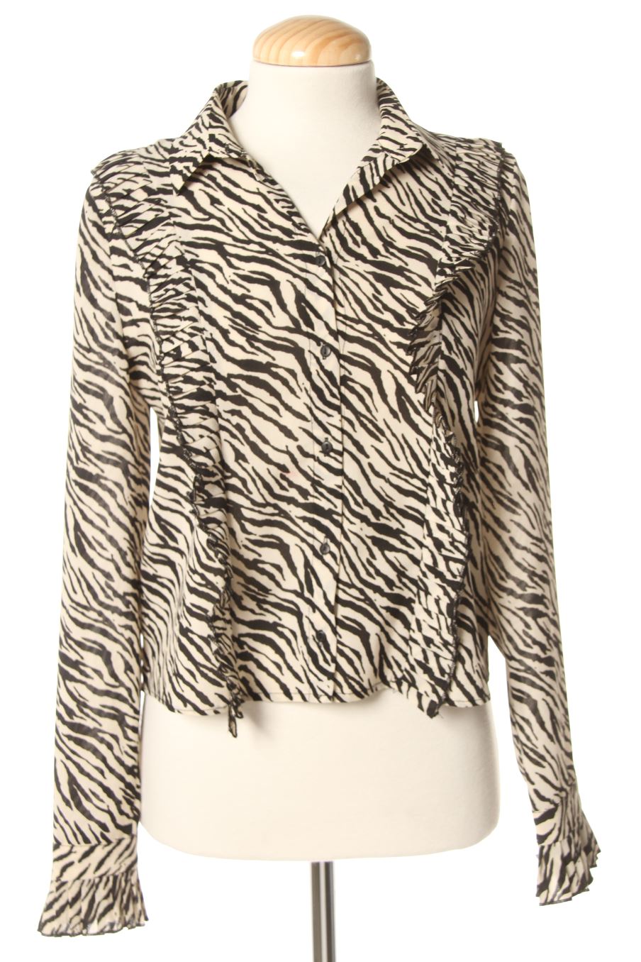 Camisa de Bershka de la talla XS, de color animal print