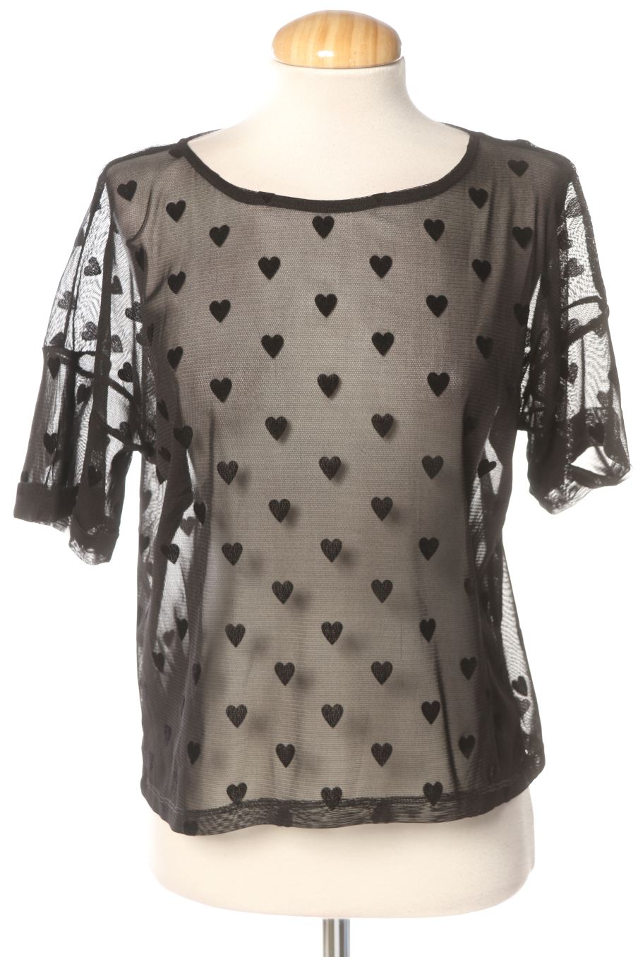 Blouse à manches courtes Mango de la taille XS, de couleur noir
