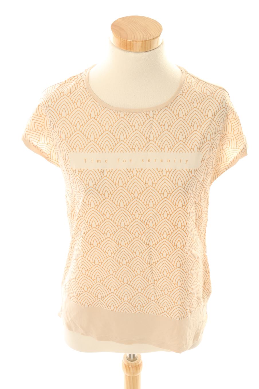 Blouse à manches courtes Camaieu de la taille S, de couleur beige