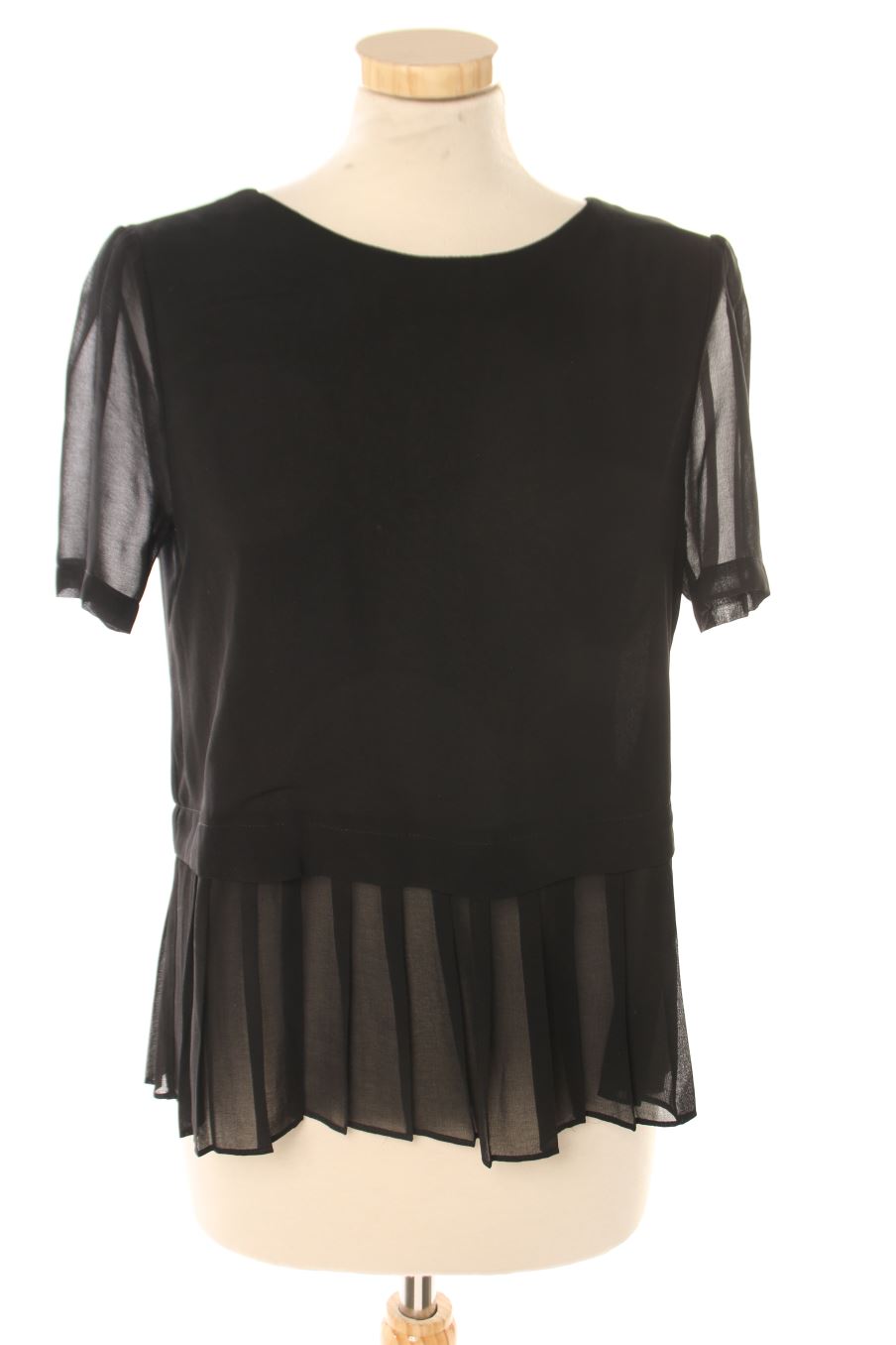 Blouse à manches courtes Promod de la taille 38, de couleur noir