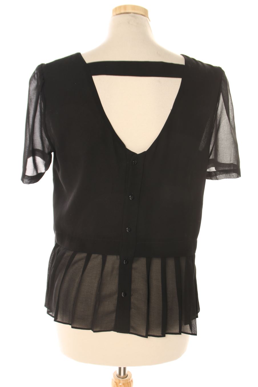 Blouse à manches courtes Promod de la taille 38, de couleur noir