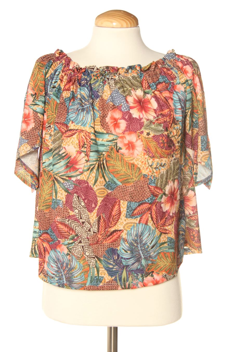 Kurzärmelige Bluse von Cache cache Größe M, Farbe Aufdruck, für