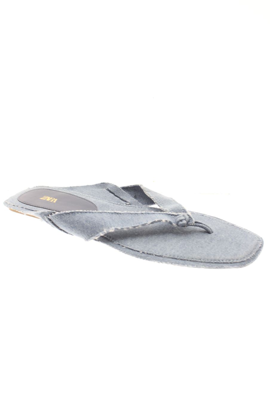 Sandalias planas de Zara de la talla 40, de color azul de