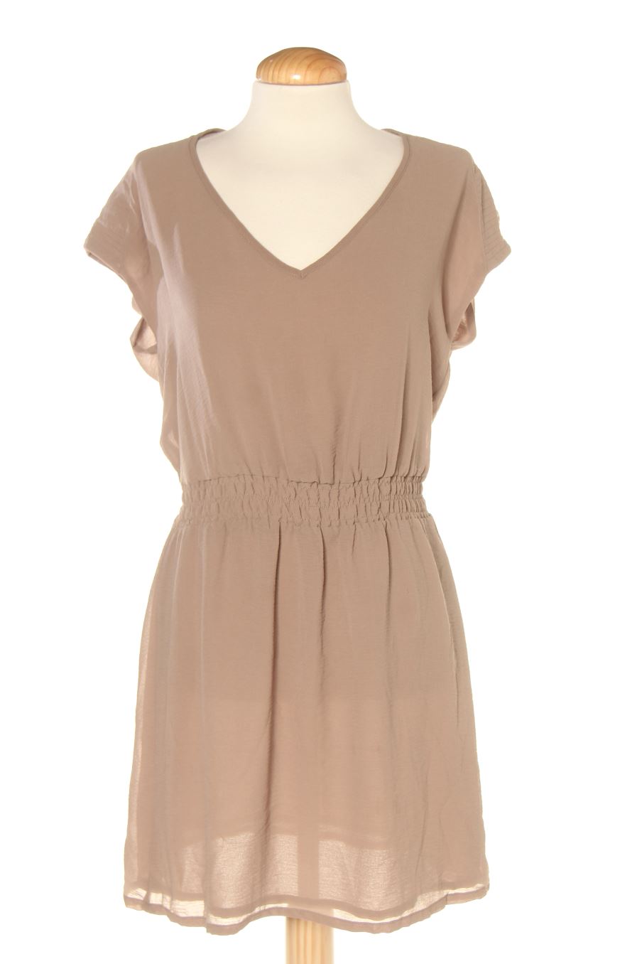 Robe casual Mango de la taille XS, de couleur beige