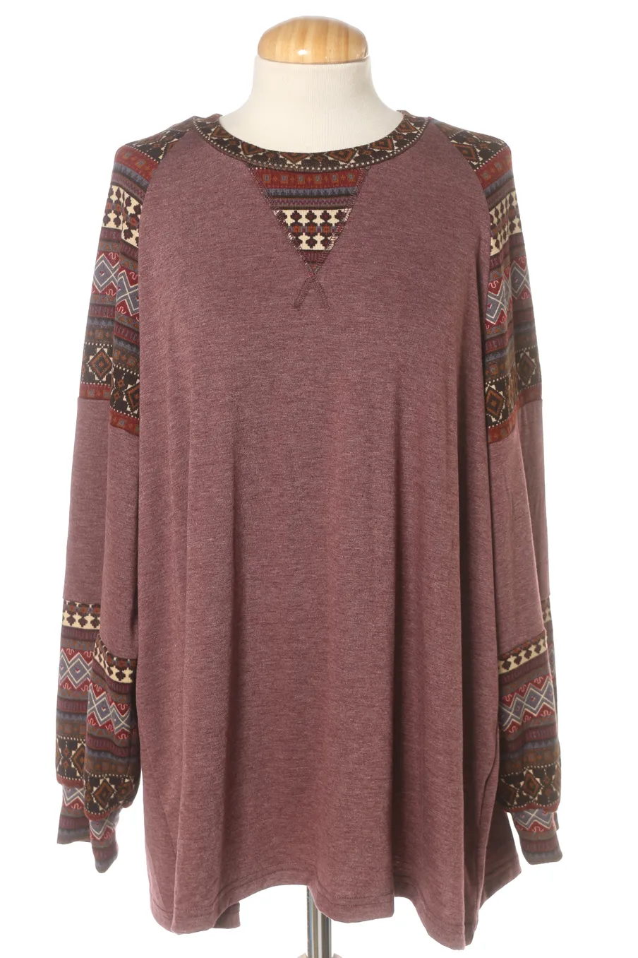 T-shirt à manches longues BLOOMCHIC de la taille 44, de couleur pourpre