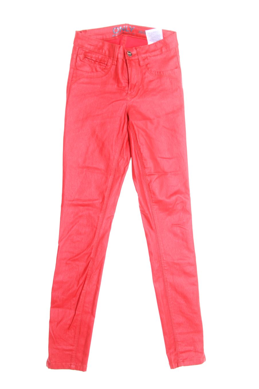 Jeans Only de la taille XS, de couleur rouge de denim